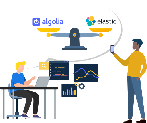 Algolia vs Easticsearch site search comparison guide