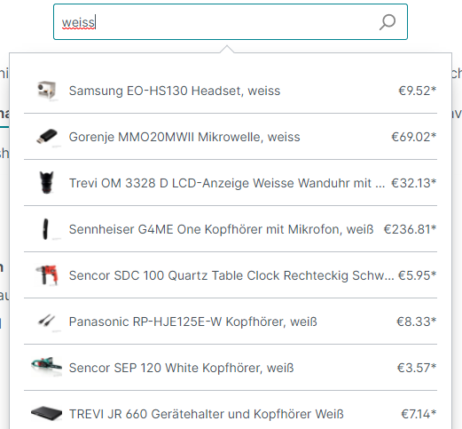 Shopware Site Search Special Character Handling