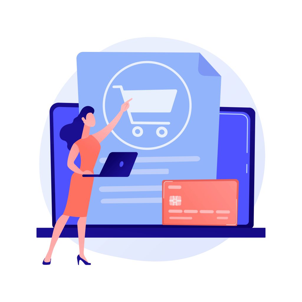 Online E-commerce store illustration